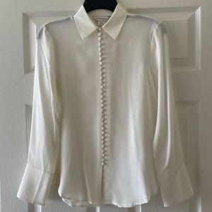 Club Monaco - Helek Silk Shirt - White - XS